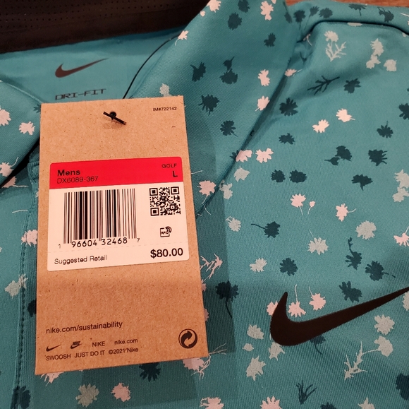 NIKE DRI-FIT TOUR FLORAL CONFETTI GOLF SHIRT MENS - Picture 3 of 3